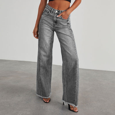 Klaraine | Jeans mit hoher Taille und weitem Bein
