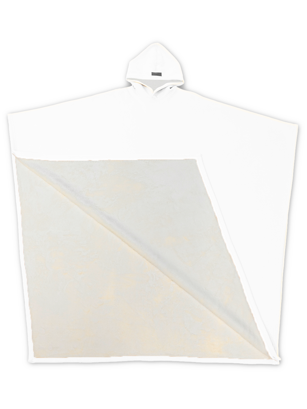 Fleece-Poncho mit Kapuze