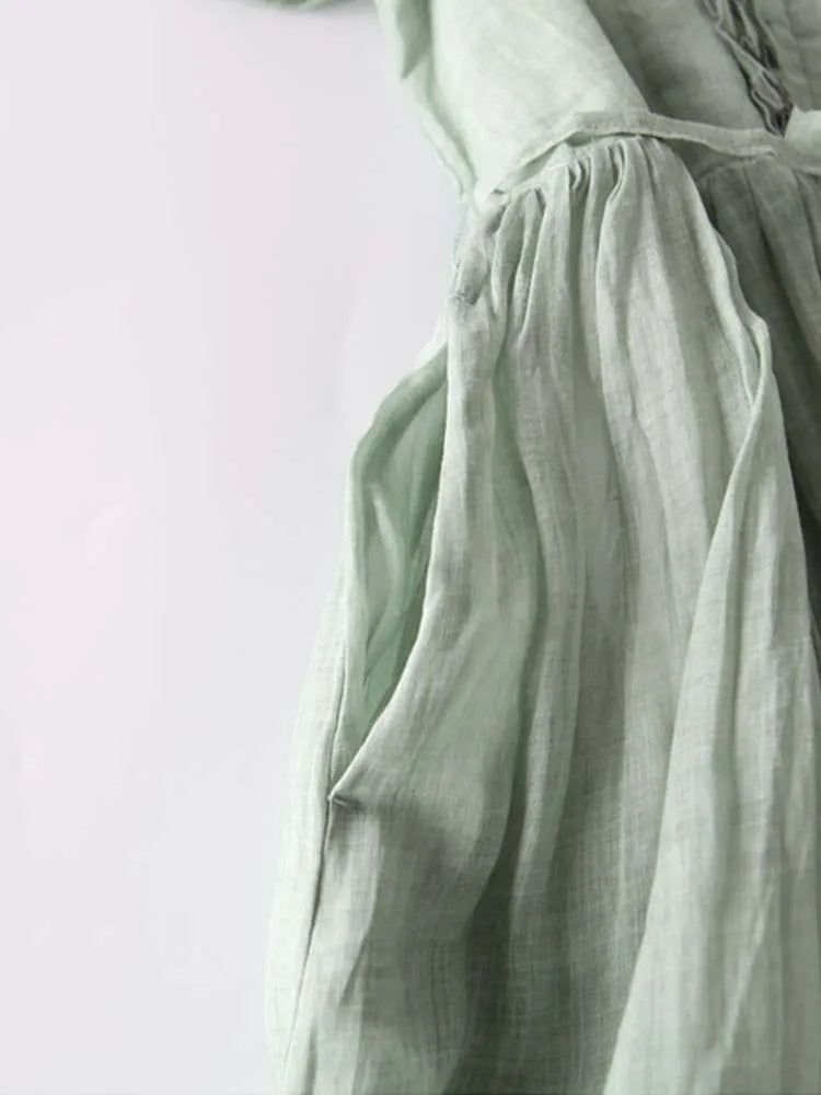 Arya – Damenkleid im Retro-Stil mit rundem Ausschnitt und geschnürtem Taillengürtel