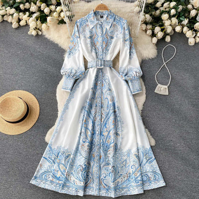 Brunhilde | A-Linien-Kleid mit Blumengürtel