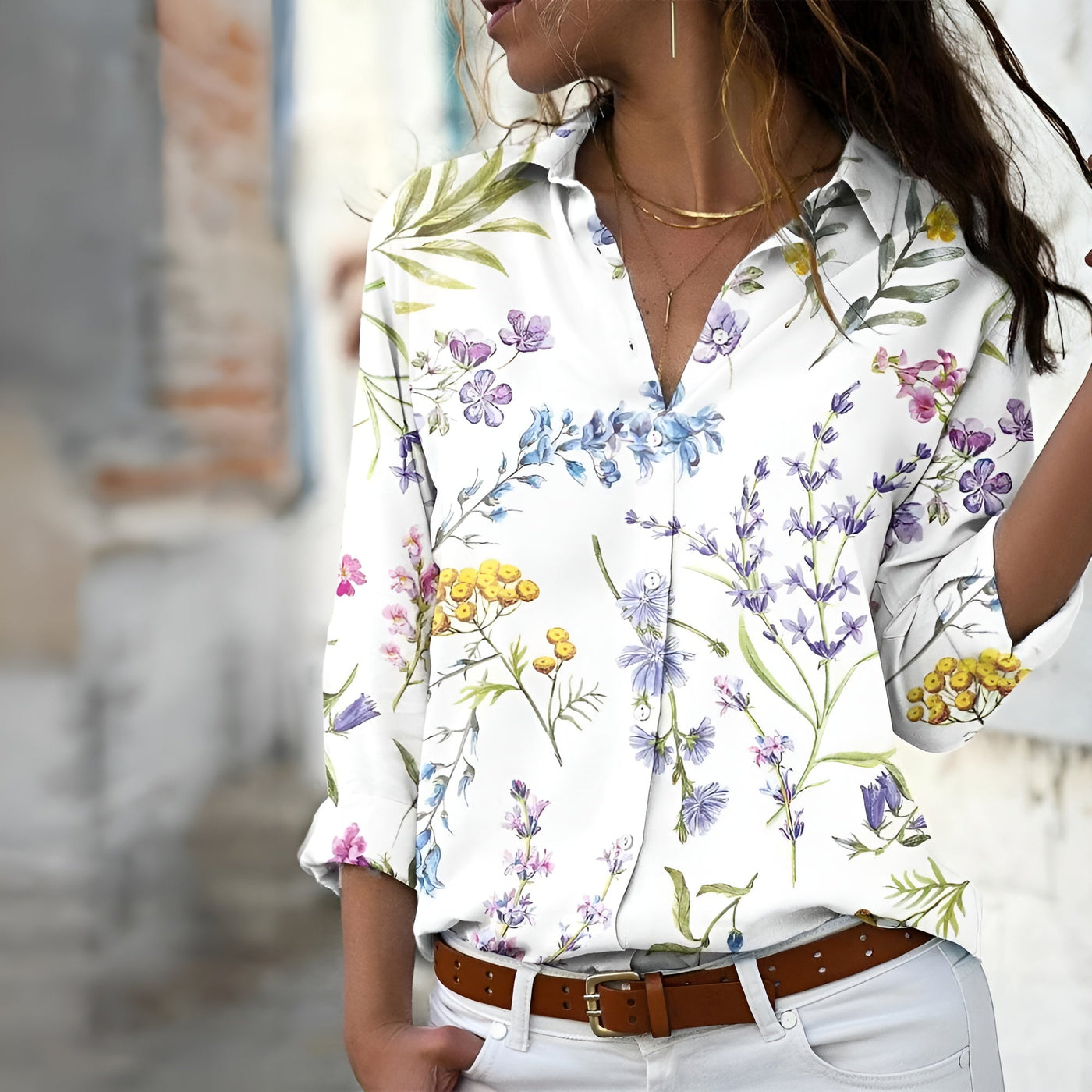 Bettina | Bedruckte Freizeitbluse