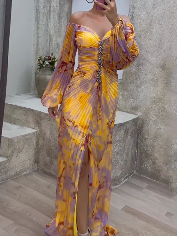 Cecilia | Stilvolles Off-Shoulder Maxikleid