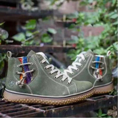 Women's Retro Style Waterproof Orthopedic Ankle Boots