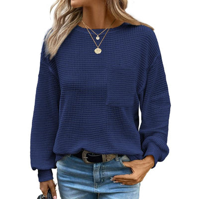 LIORA - Cozy Oversized Long Sleeve Crewneck Blouse