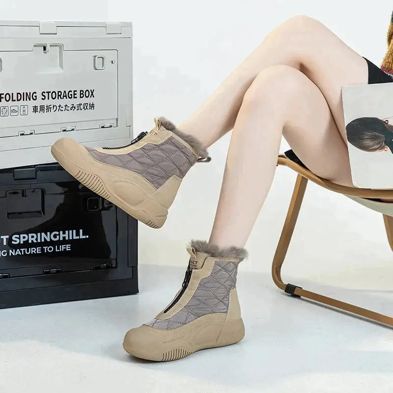 Waterproof, Warm Retro Style Snow Boots