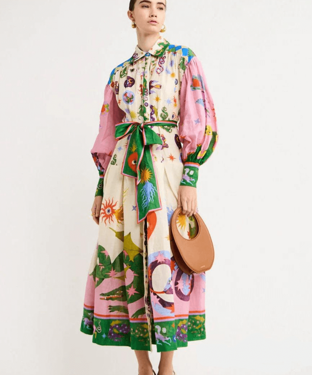 Vera Peroni™ Italienisches Maxikleid