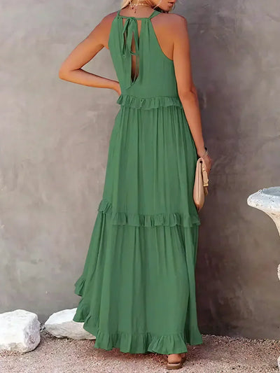 Christa | Schickes Neckholder-Rüschenkleid