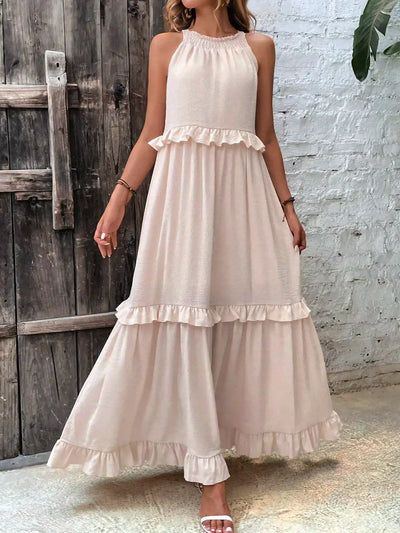 Christa | Schickes Neckholder-Rüschenkleid