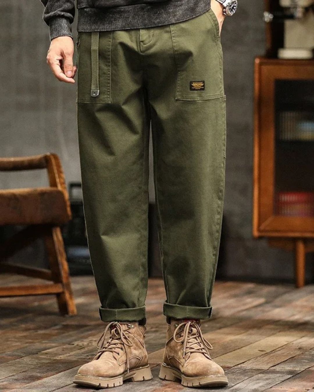 Herren Cargohose mit Taschen im Casual Look