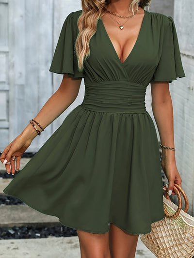 Christel | Elegantes V-Ausschnitt Minikleid