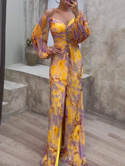 Cecilia | Stilvolles Off-Shoulder Maxikleid