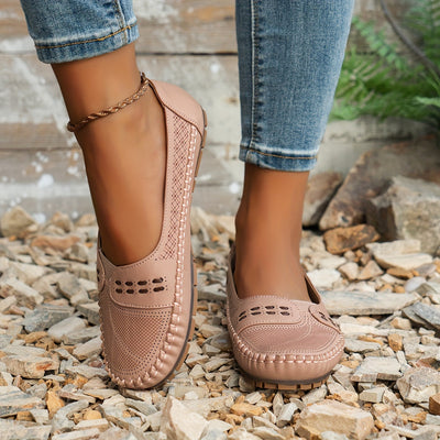 Damen Mokassins aus Echtlederoptik