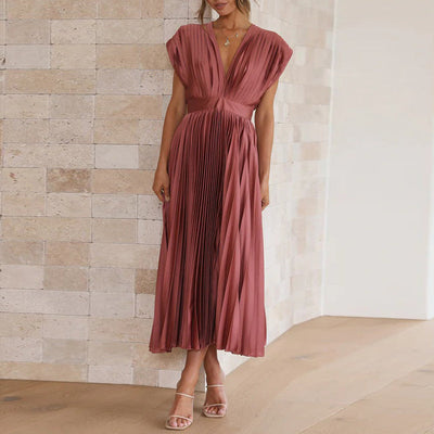 Lianna | Anmutiges Midikleid mit V-Ausschnitt
