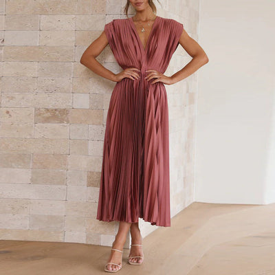 Lianna | Anmutiges Midikleid mit V-Ausschnitt