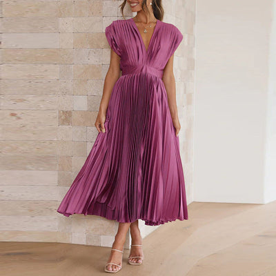 Lianna | Anmutiges Midikleid mit V-Ausschnitt
