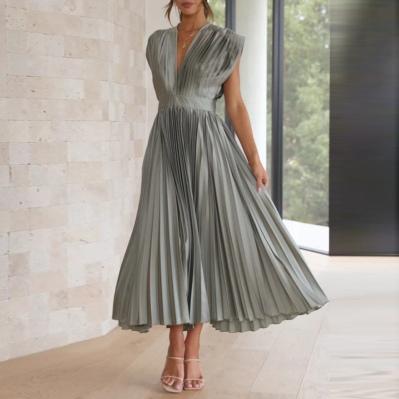 Lianna | Anmutiges Midikleid mit V-Ausschnitt