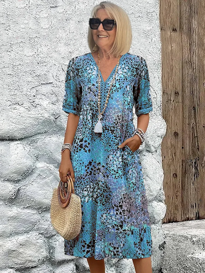 Serena | Maxikleid mit Blumenmuster im Boho-Chic-Stil