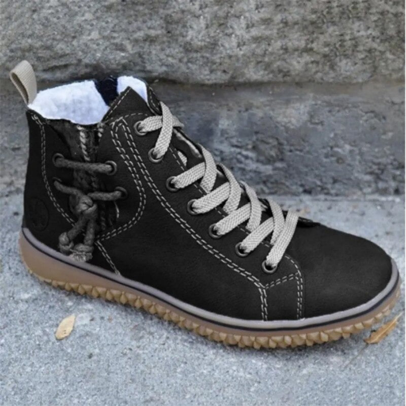 Women's Retro Style Waterproof Orthopedic Ankle Boots