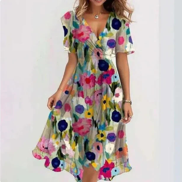Daria | Schmeichelndes Kleid mit V-Ausschnitt