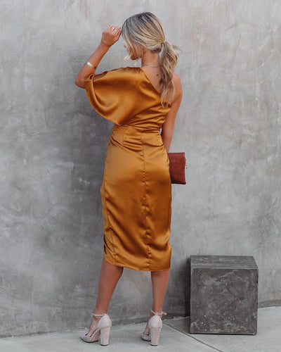 Helene | Off-Shoulder Midikleid mit Rüschen