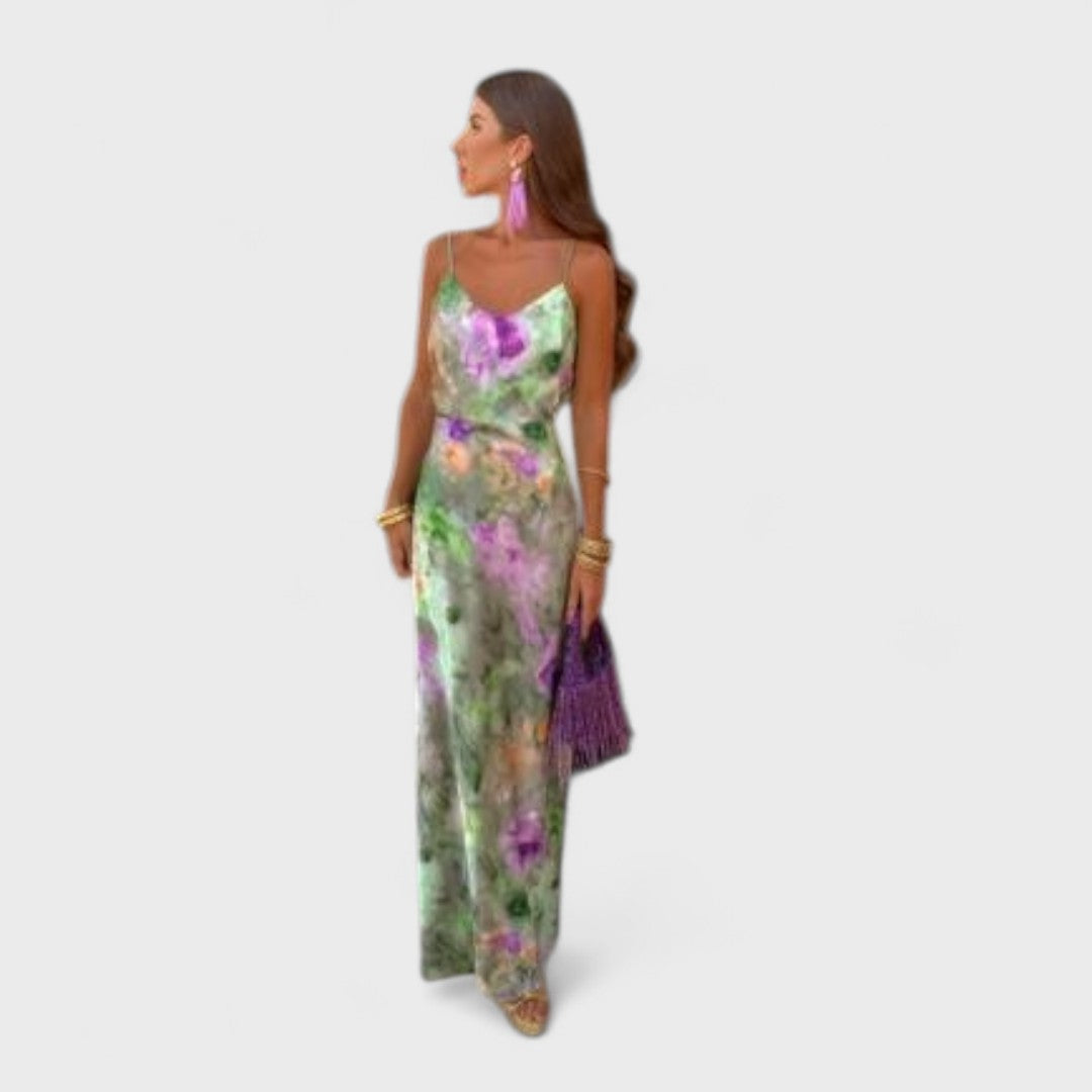 Anisten – Maxikleid mit Halo-Farbstoffdruck