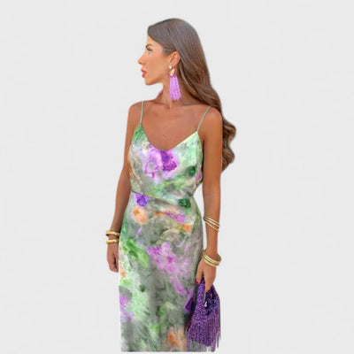 Anisten – Maxikleid mit Halo-Farbstoffdruck