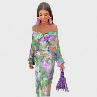 Anisten – Maxikleid mit Halo-Farbstoffdruck