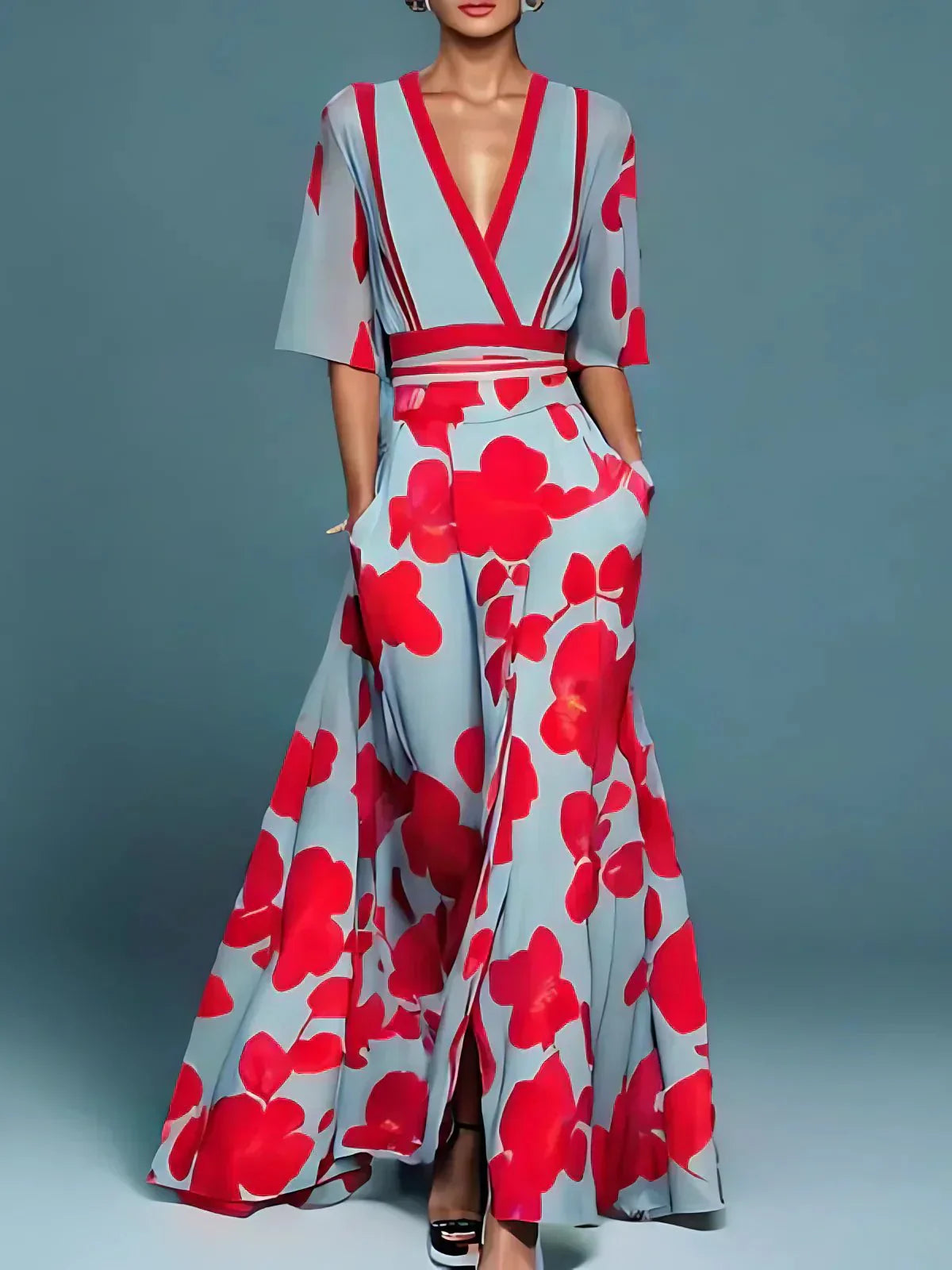 Florencia | Anmutiges Maxikleid mit Blumenmuster