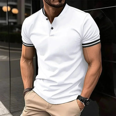 Leandro | Smart Fit Poloshirt mit Stehkragen