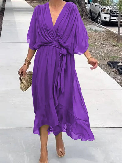 Valerie | Stilvolles Wickelkleid mit V-Ausschnitt