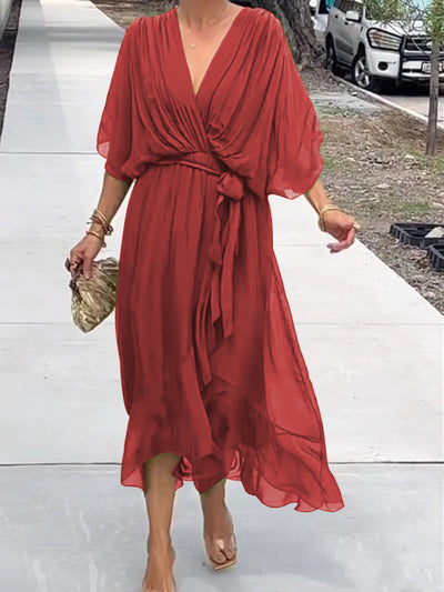 Valerie | Stilvolles Wickelkleid mit V-Ausschnitt