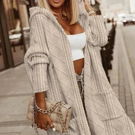 Johani | Langer Cardigan mit Kapuze