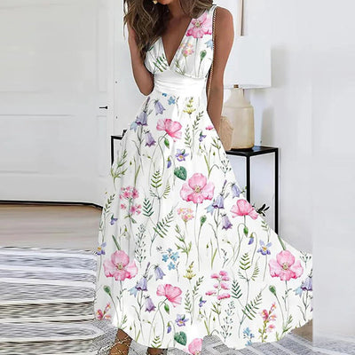 Savannah | Geblümtes Kleid mit V-Ausschnitt