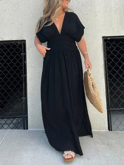 Elaris | Gesmoktes Maxikleid
