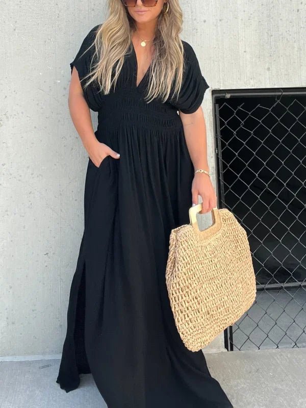 Elaris | Gesmoktes Maxikleid