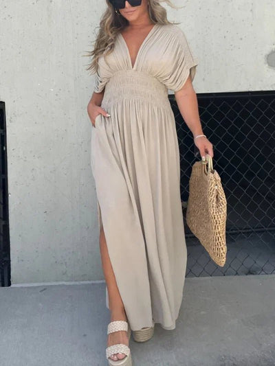 Elaris | Gesmoktes Maxikleid