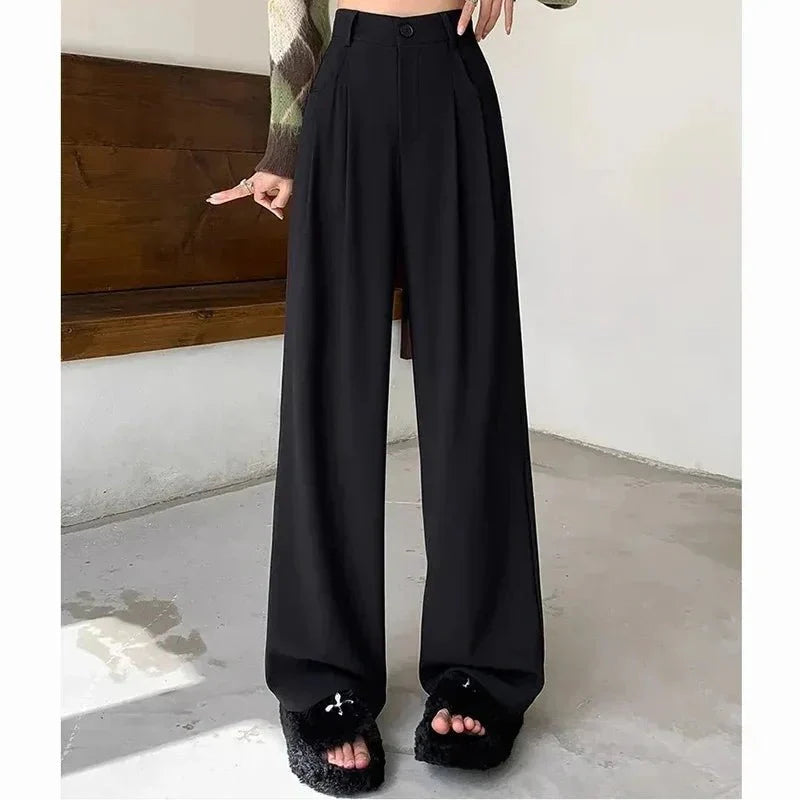 Elanvia | Hose mit weitem Bein und hoher Taille