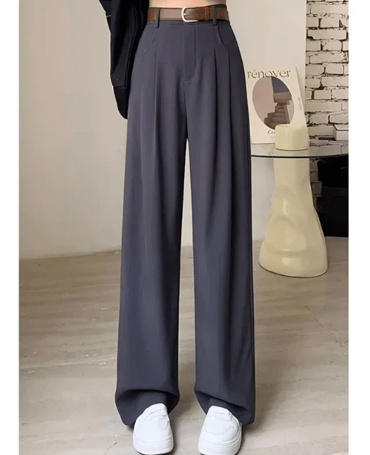 Elanvia | Hose mit weitem Bein und hoher Taille