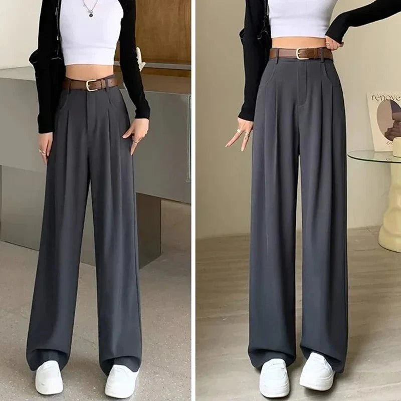 Elanvia | Hose mit weitem Bein und hoher Taille