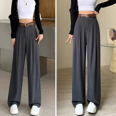 Elanvia | Hose mit weitem Bein und hoher Taille