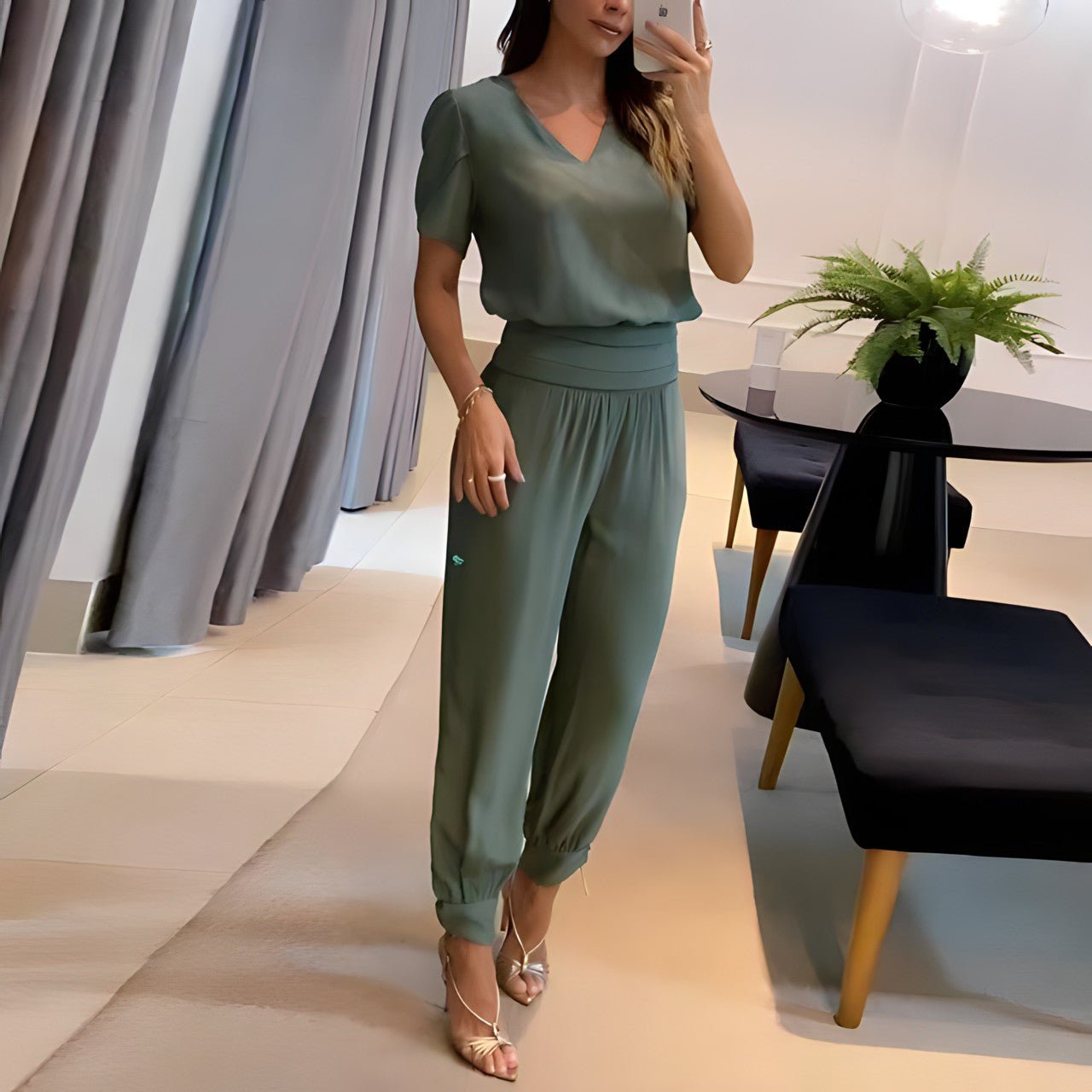 Harberta | Elegantes Blusen- und Hosenset
