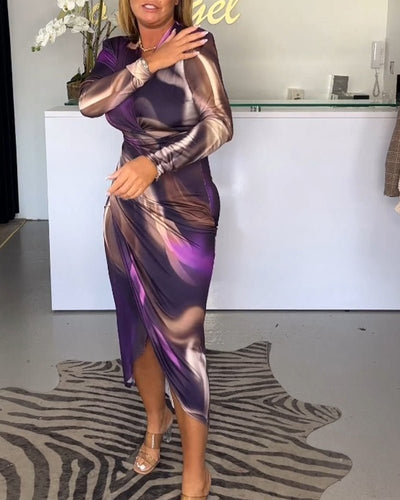 Orilynn | Klassisches, tailliertes Kleid mit V-Ausschnitt
