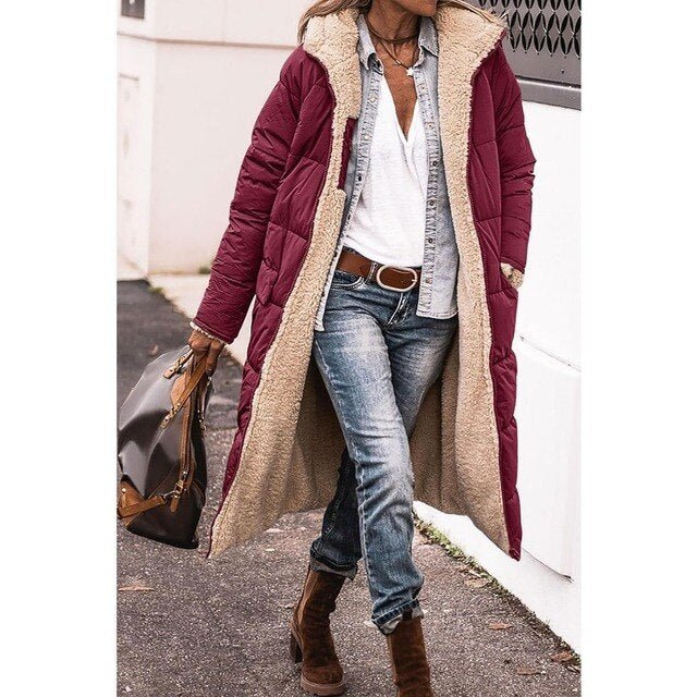 Elisandra | Moderner langer Wintermantel