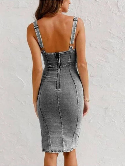Annelise | Figurbetontes Denimkleid