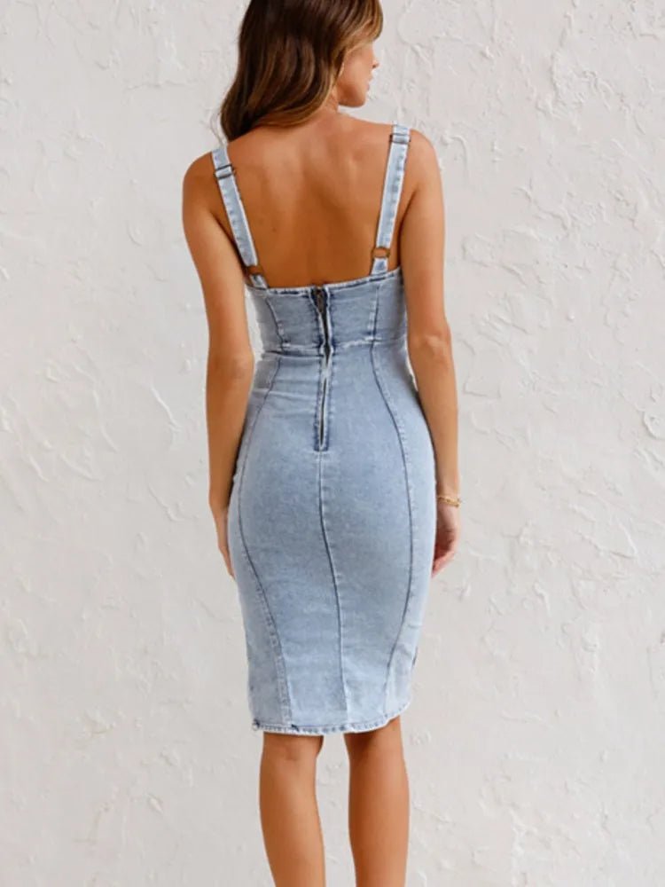 Annelise | Figurbetontes Denimkleid
