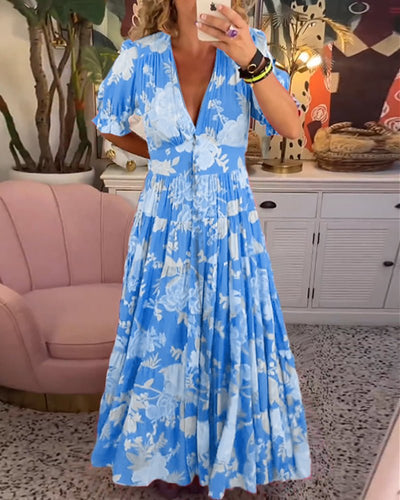 Eloura | Geblümtes A-Linien-Kleid