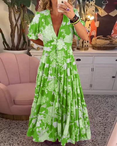 Eloura | Geblümtes A-Linien-Kleid