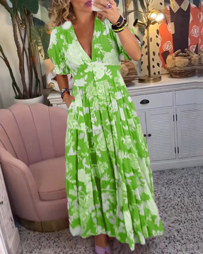 Eloura | Geblümtes A-Linien-Kleid