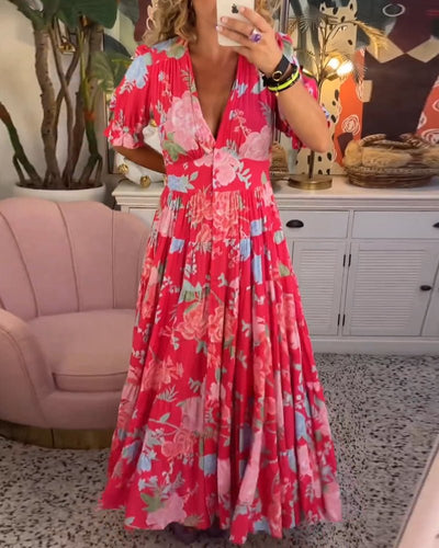 Eloura | Geblümtes A-Linien-Kleid