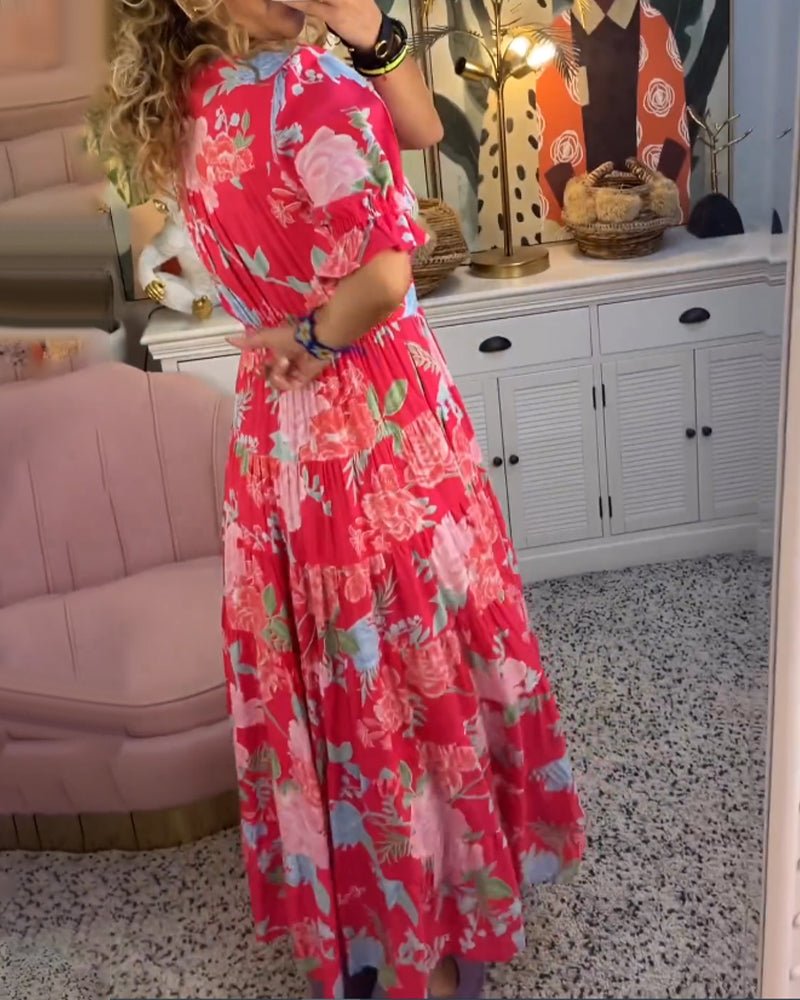 Eloura | Geblümtes A-Linien-Kleid